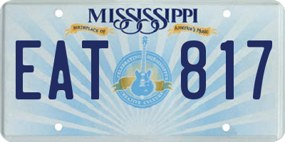 MS license plate EAT817