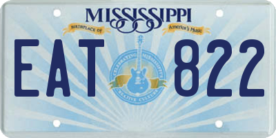 MS license plate EAT822