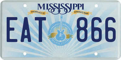 MS license plate EAT866