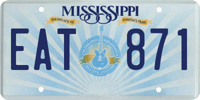 MS license plate EAT871