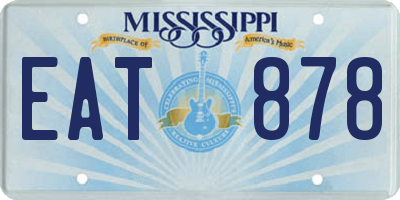 MS license plate EAT878