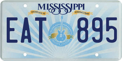 MS license plate EAT895