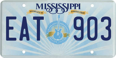 MS license plate EAT903