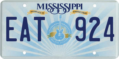 MS license plate EAT924