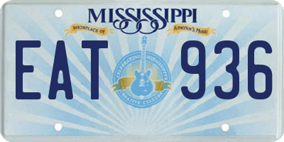 MS license plate EAT936