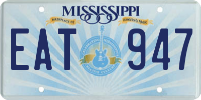 MS license plate EAT947