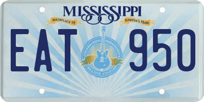 MS license plate EAT950