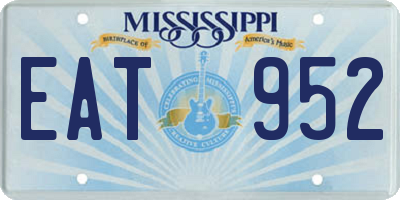 MS license plate EAT952