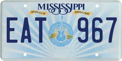 MS license plate EAT967