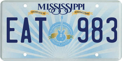MS license plate EAT983
