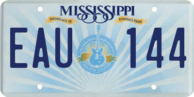 MS license plate EAU144