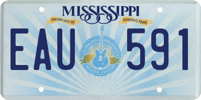 MS license plate EAU591