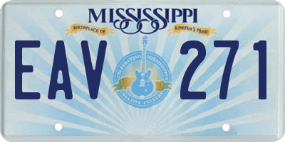 MS license plate EAV271
