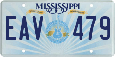 MS license plate EAV479