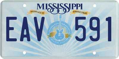 MS license plate EAV591