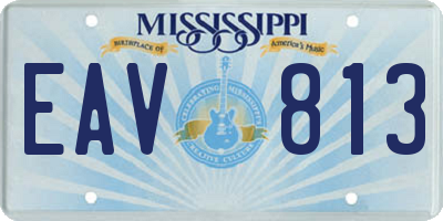 MS license plate EAV813