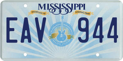 MS license plate EAV944