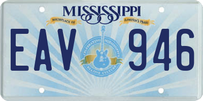 MS license plate EAV946
