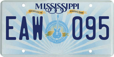 MS license plate EAW095
