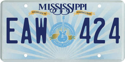 MS license plate EAW424