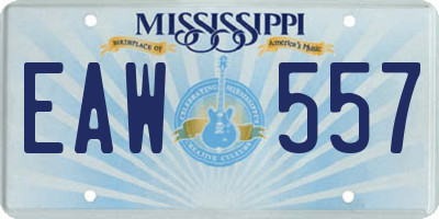 MS license plate EAW557