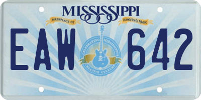 MS license plate EAW642