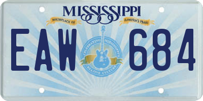 MS license plate EAW684
