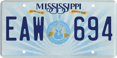 MS license plate EAW694
