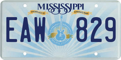 MS license plate EAW829