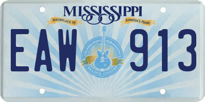MS license plate EAW913