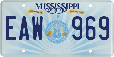 MS license plate EAW969