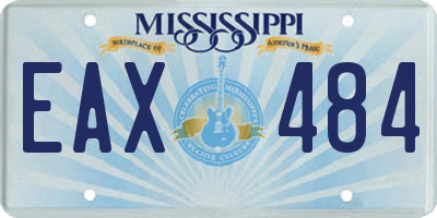 MS license plate EAX484