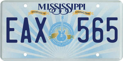 MS license plate EAX565