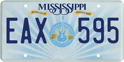 MS license plate EAX595