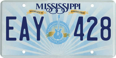 MS license plate EAY428