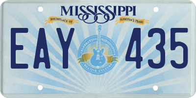 MS license plate EAY435