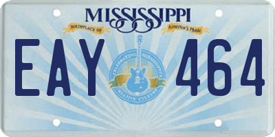 MS license plate EAY464