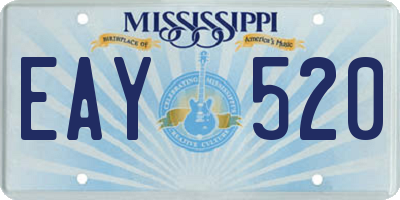 MS license plate EAY520