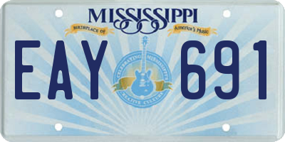 MS license plate EAY691