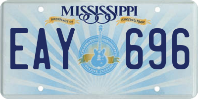 MS license plate EAY696