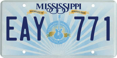 MS license plate EAY771
