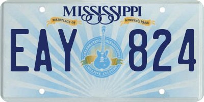MS license plate EAY824