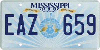 MS license plate EAZ659