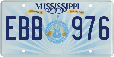 MS license plate EBB976