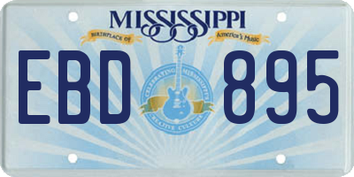 MS license plate EBD895