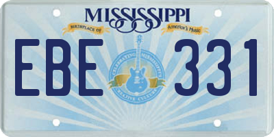 MS license plate EBE331