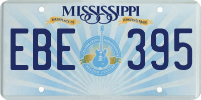 MS license plate EBE395