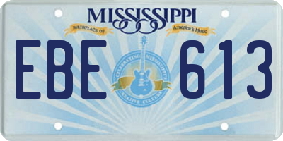 MS license plate EBE613