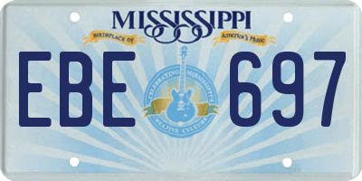 MS license plate EBE697