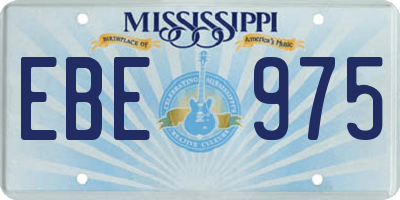 MS license plate EBE975